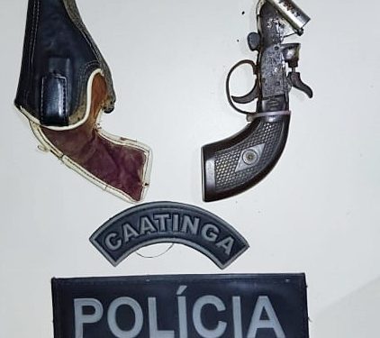Policia de Acauã apreende arma de fogo no interior do Município