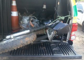 Policia Militar apreende motocicleta envolvida em acidente fatal de idoso na BR-407 em Paulistana, e identifica condutor