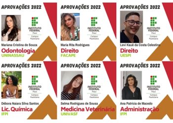 IFPI – Campus Paulistana parabeniza alunos pelas Aprovações 2022