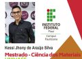 Estudante do IFPI Campus Paulistana é aprovado no Mestrado!