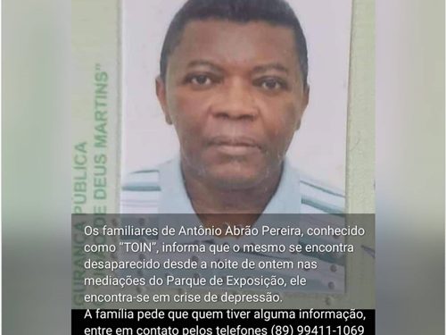 Familiares procuram por homem desaparecido em Paulistana