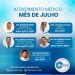 CENTROLAB Informa as datas de atendimento dos médicos no mês de Julho/2022