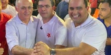 Prefeito Joaquim da Farmácia prestigia Convenção Partidária de Rafael Fonteles, Georgiano e Júlio César em Teresina