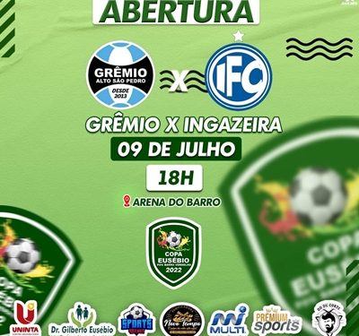 Começa neste sábado/09 a Copa Eusébio de Futebol Amador, a Queridinha do Interior, no povoado Barro Vermelho