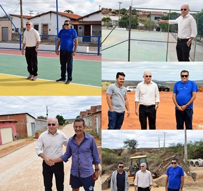 Prefeito Joaquim da Farmácia visita obras em andamento na cidade de Paulistana