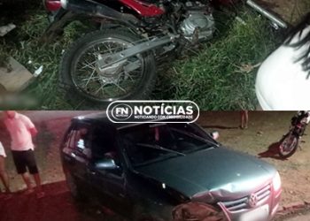 Acidente envolvendo moto e carro deixa homem gravemente ferido em Paulistana