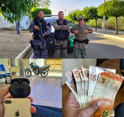 Policia de Acauã apreende menor acusado de furtar 18 mil reais de empresário de Paulistana