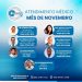 Centrolab informa as datas de atendimento dos médicos no mês de Novembro/2022