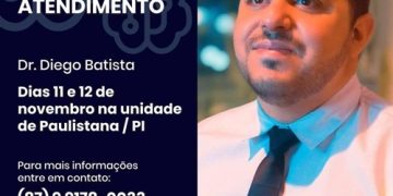 Atendimento | Dr. Diego Batista do Instituto Adrianus estará atendendo em Paulistana nos dias 11 e 12 de Novembro