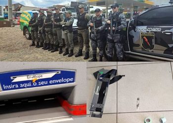 Dois homens são presos pela policia militar do 20º BPM, após instalarem “chupa-cabra” na agência da Caixa de Paulistana