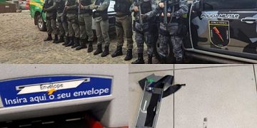 Dois homens são presos pela policia militar do 20º BPM, após instalarem “chupa-cabra” na agência da Caixa de Paulistana