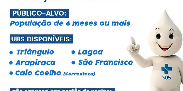 Prefeitura de Paulistana divulga locais e data para vacinação contra a influenza
