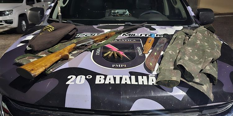 FORÇA TÁTICA DO 20° BPM PRENDE NACIONAL POR PORTE ILEGAL DE ARMA DE FOGO DURANTE PATRULHAMENTO RURAL