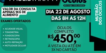 Mutirão dos Óculos acontece em Paulistana no dia 22 de Agosto