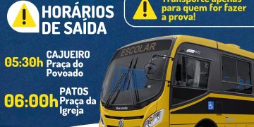 Prefeitura de Patos do Piauí disponibiliza transporte gratuito para candidatos do vestibular da UFPI