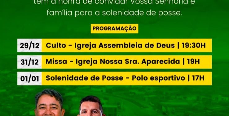 Participe da programação de posse da gestão 2025-2028 de Jacobina do Piauí