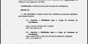Paulistana-Prev Divulga Lista de Candidatos Habilitados para Eleições de Gerente e Assistente
