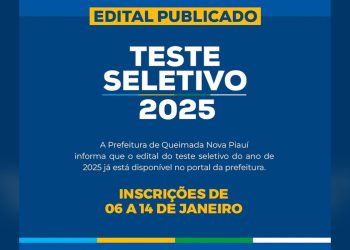 Prefeitura de Queimada Nova publica edital do Teste Seletivo 2025