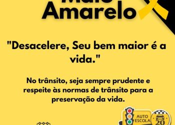 Maio Amarelo chegou!Desacelere: seu bem maior é a vida.De 05 a 30 de maio, a Autoescola Paulistana reforça a importância da prudência no trânsito. Respeitar as normas salva vidas!