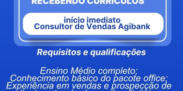 📢 Oportunidade de Emprego!